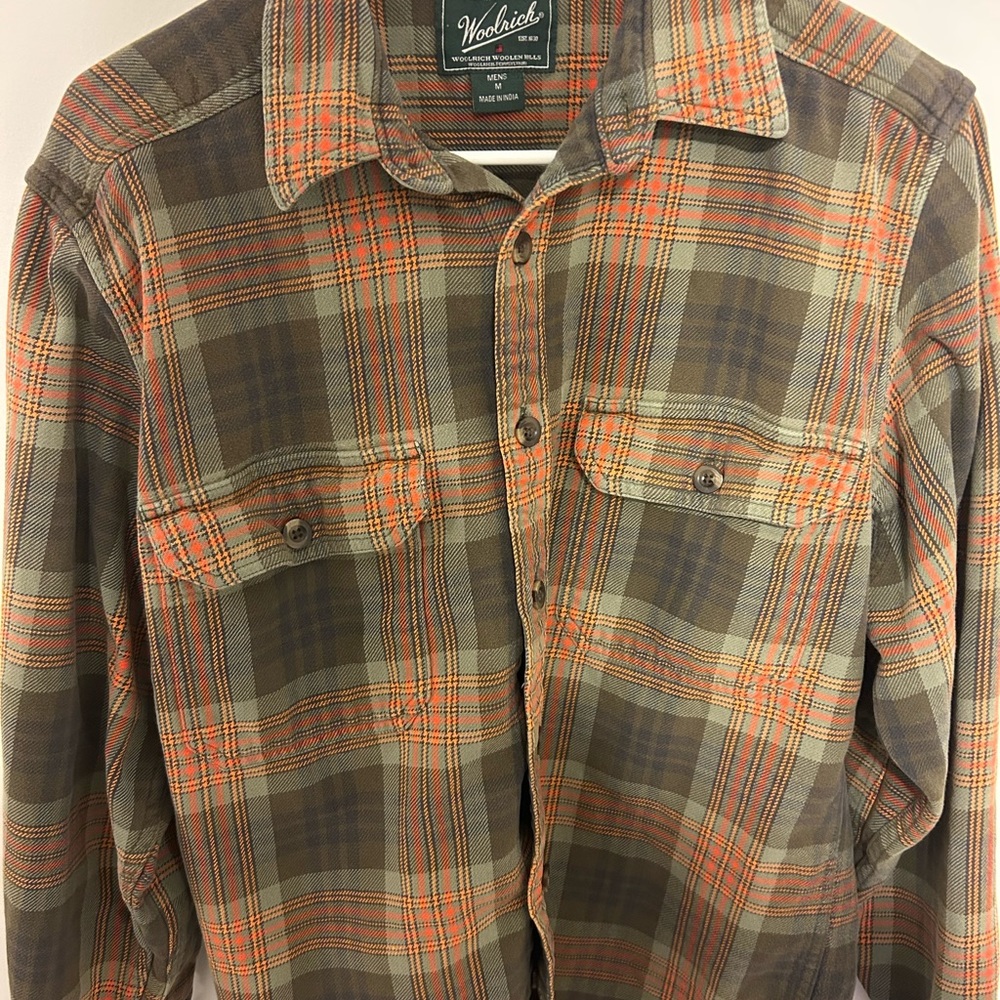 Vintage Woolrich Wool Thick Beige Fall Color Flannel.Free ship! Men’s Med.